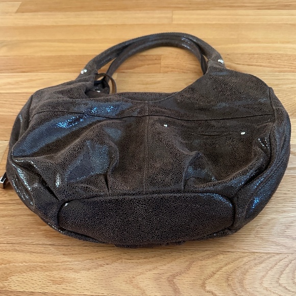 B Markowsky Brown Leather Handbag Purse - Picture 9 of 16